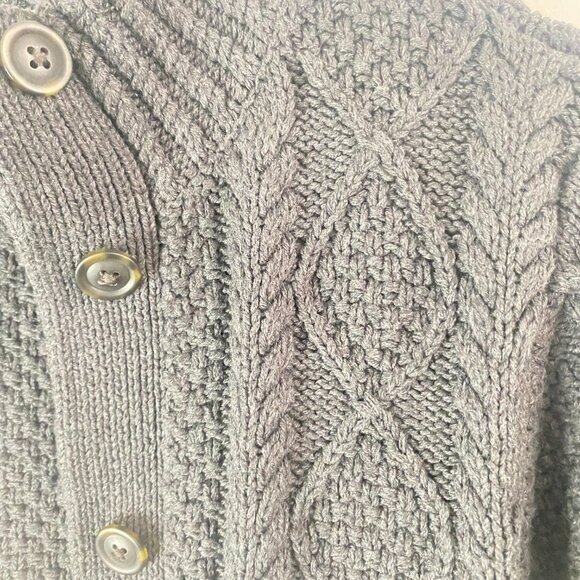 LL Bean Signature Cable Knit Cardigan – Timeless Texture in Pure Cotton - Picture 7 of 17